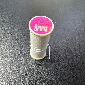 Vintage Drima Coats White Sewing Thread Original Plastic Spool Haberdashery